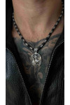 Silver embroidery chain with Ebony inserts