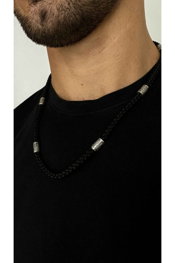Milan lace with silver details