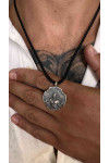 Silver amulet pendant with the image of a Cossack