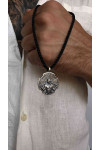 Silver amulet pendant with the image of a Cossack