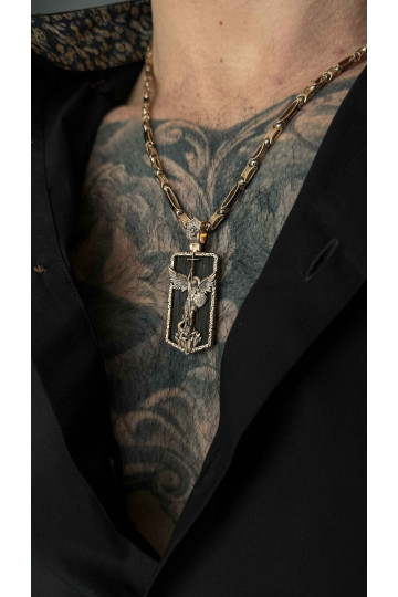 Golden amulet pendant "Archangel Michael"