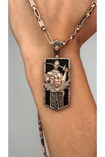 Złoty naszyjnik-amulet"kozak"