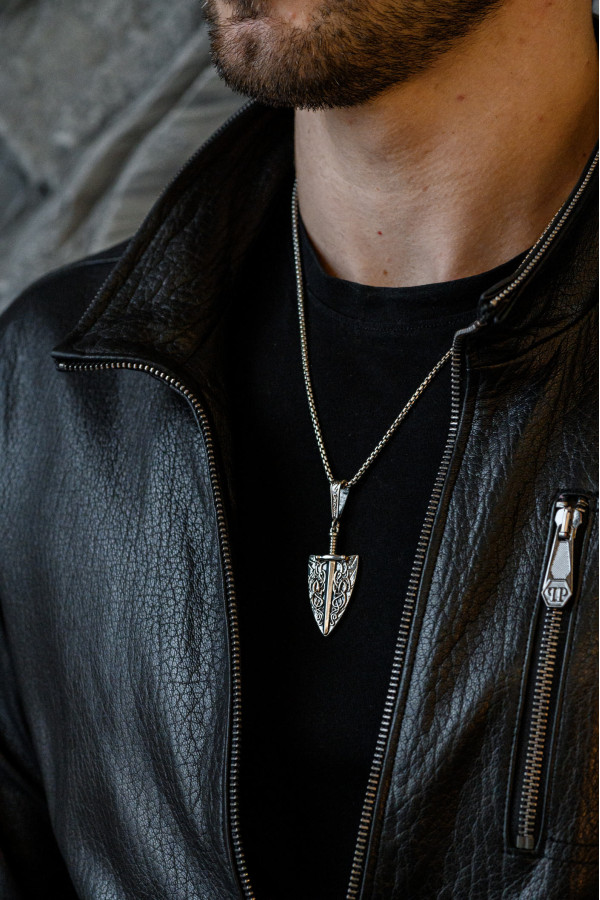 Silver pendant "Shield"