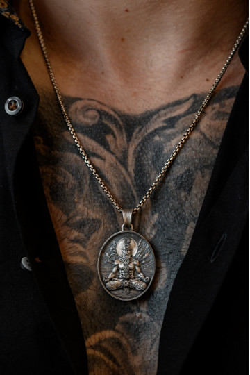 Silver pendant "Monk"