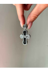 Silver Cross with crucifix "save and preserve -  Our father"