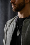 Orthodox cross with the image of Saints