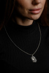 Silver pendant with the image of Medusa Gorgon