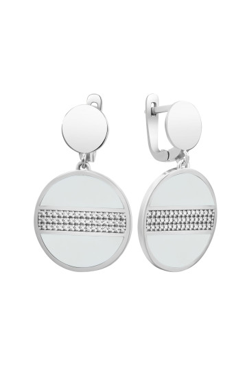 Серебряные серьги S-333-01-Em01-E